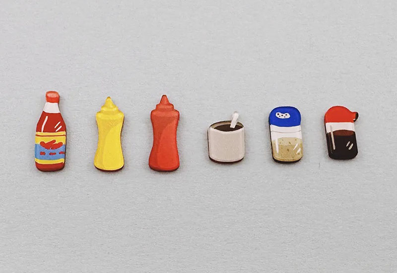 日日野餐 台灣小吃攤醬料6入組(別針)